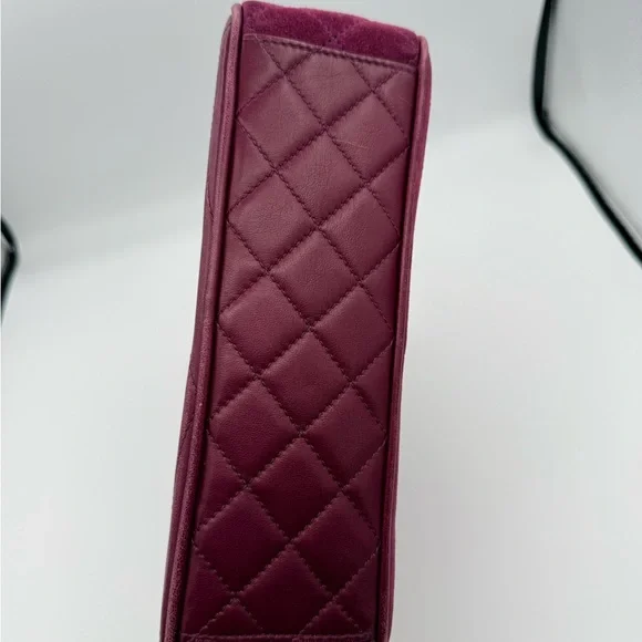 Chanel Fuchsia Suede Chain Shoulder Bag - Picture 5 of 11